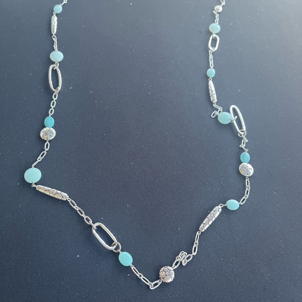 Brighton Silver and Aqua Necklace